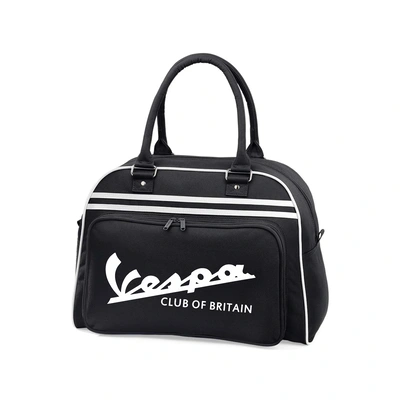  Retro Bowling Bag  -  Italic Vcb Logo On Black & White Bag