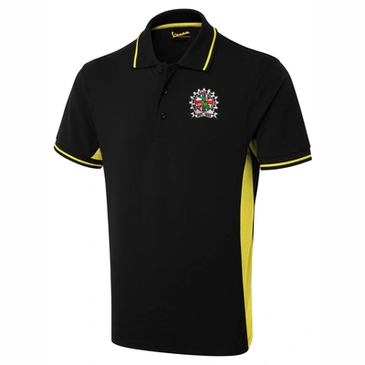  Vespa Two Tone Polo Shirt  -  Black & Yellow