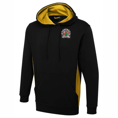  Two Tone Pull Over Hoodie  -  Black & Yellow