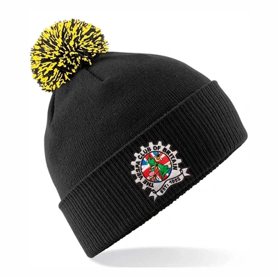  Vespa Bobble Hat  -  Black & Yellow