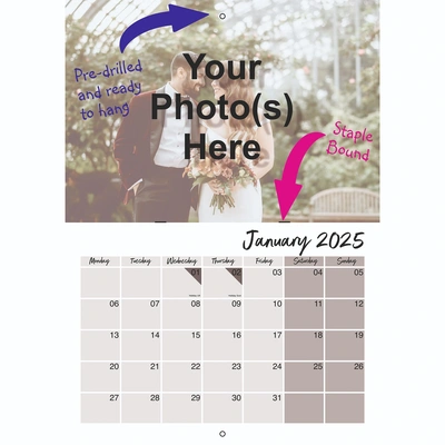  Stapled And Drilled Wall Calendar