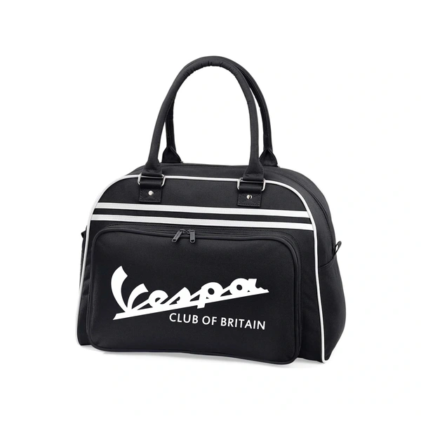 Retro Bowling Bag  -  Italic Vcb Logo On Black & White Bag