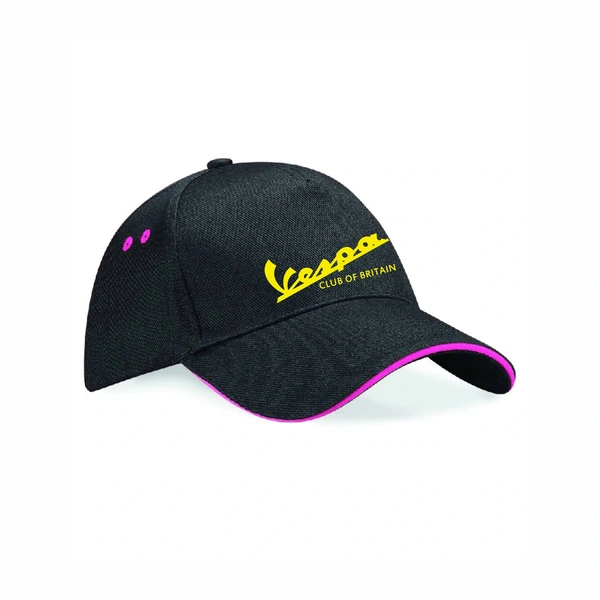  Black With Fuchsia Cap  -  Contrast Colour