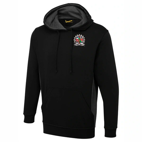  Two Tone Pull Over Hoodie  -  Black & Charcoal