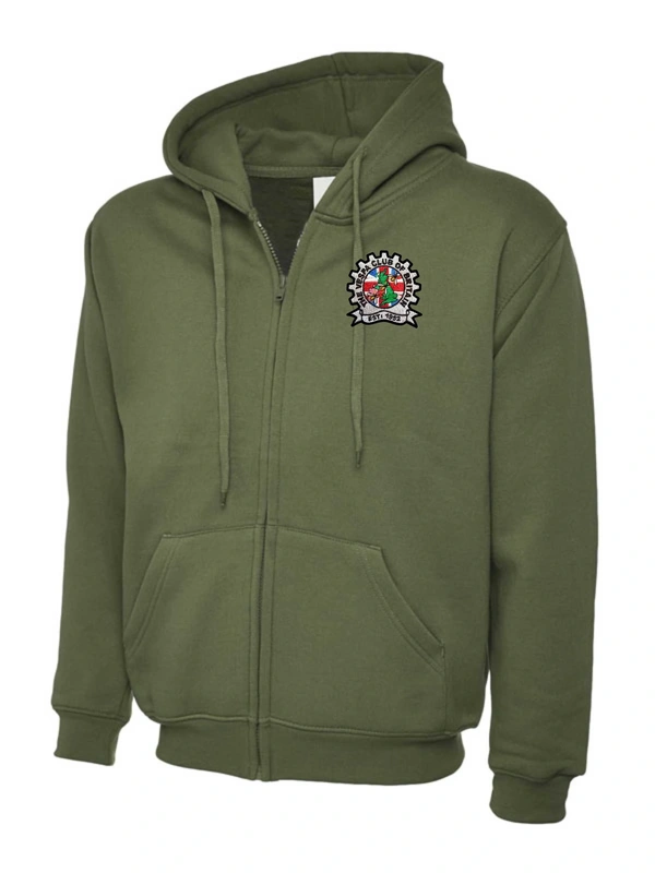  Vespa Club Of Britain  -  Olive Zip Up Hoodie