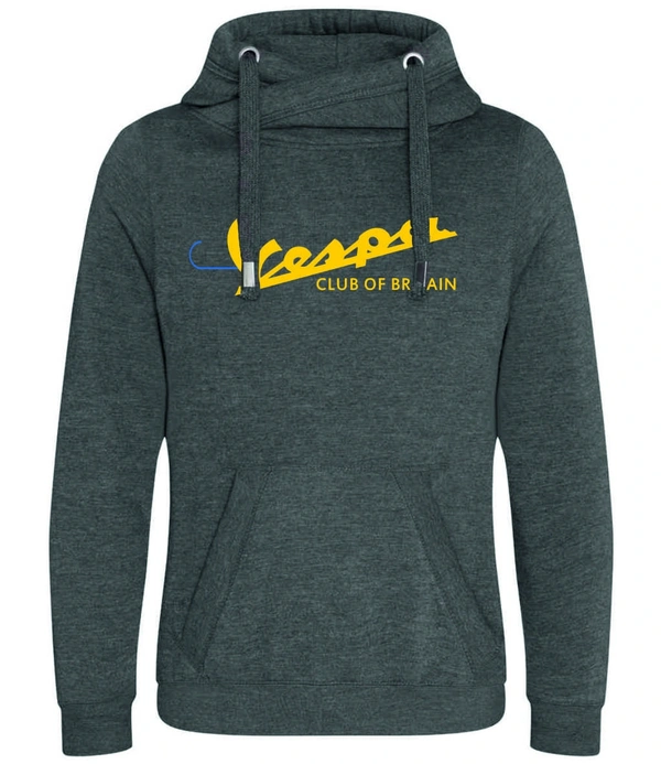  Luxury Cross Neck Hoodie Charcoal