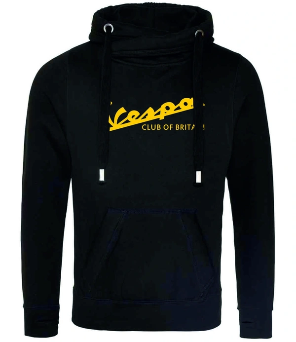  Luxury Cross Neck Hoodie Jet Black