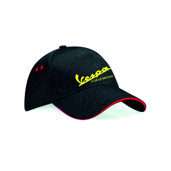  Black With Classic Red Cap  -  Contrast Colour