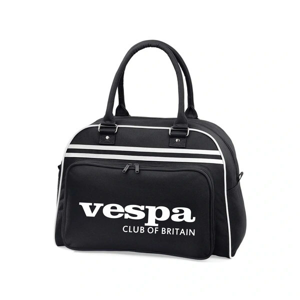  Retro Bowling Bag  -  Retro Vespa Logo On Black & White Bag