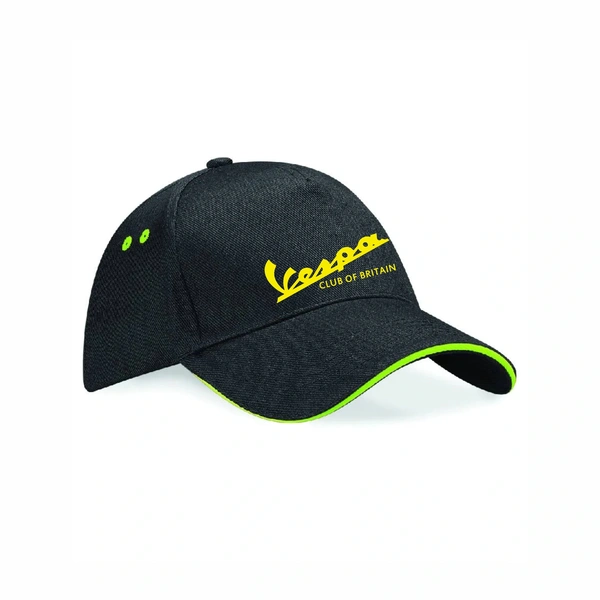  Black With Lime Green Cap  -  Contrast Colour