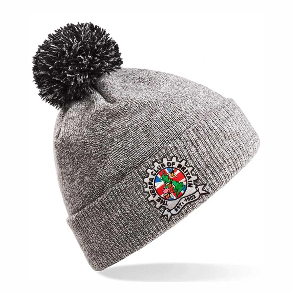  Vespa Bobble Hat  -  Heather Grey & Black