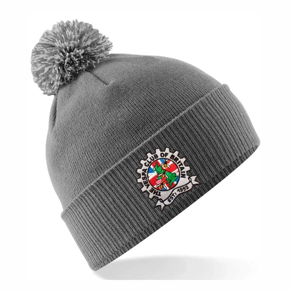  Vespa Bobble Hat  -  Graphite Grey & Light Grey