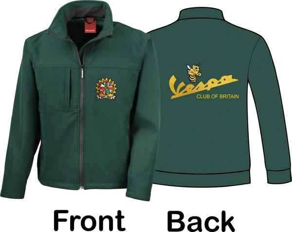  Vespa Club Of Britain  -  Bottle Green Softshell Jacket