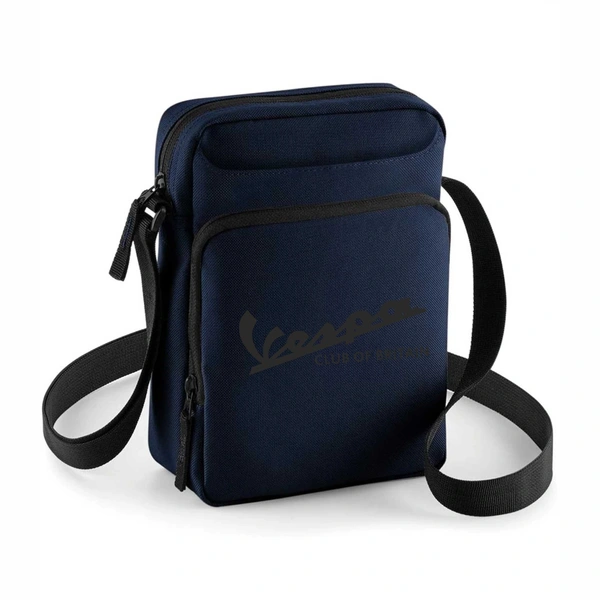  Across Body Bag Navy  -  Italic Vespa Logo In Black