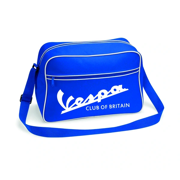  Retro Shoulder Bag  -  Bright Royal & White With Italic Vcb Print