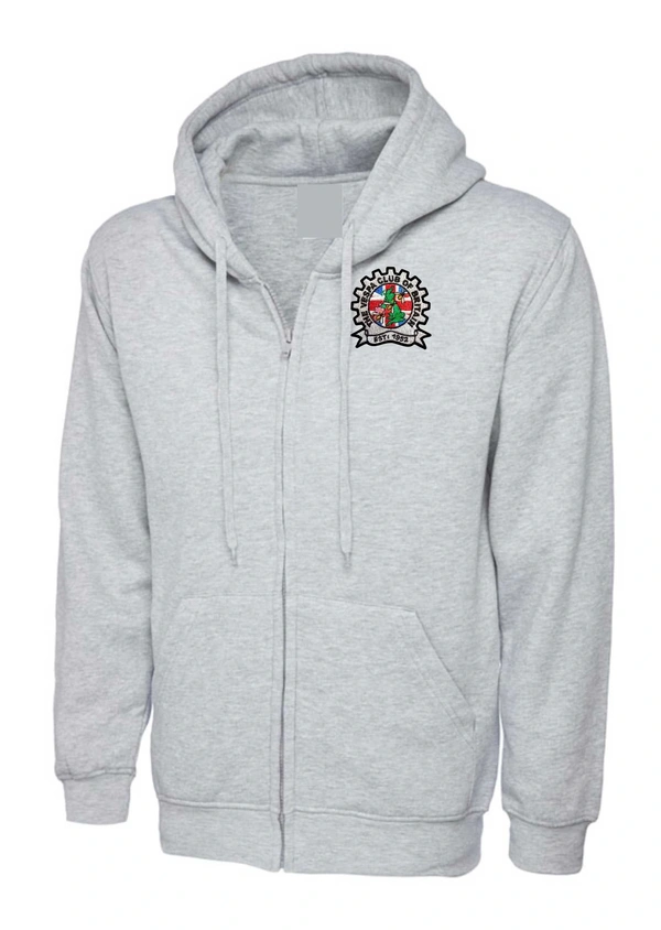  Vespa Club Of Britain  -  Heather Grey Zip Up Hoodie