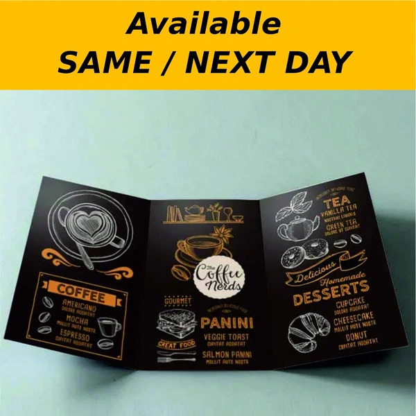  Same Or Next Day Print  -  A3 Creased Leaflets