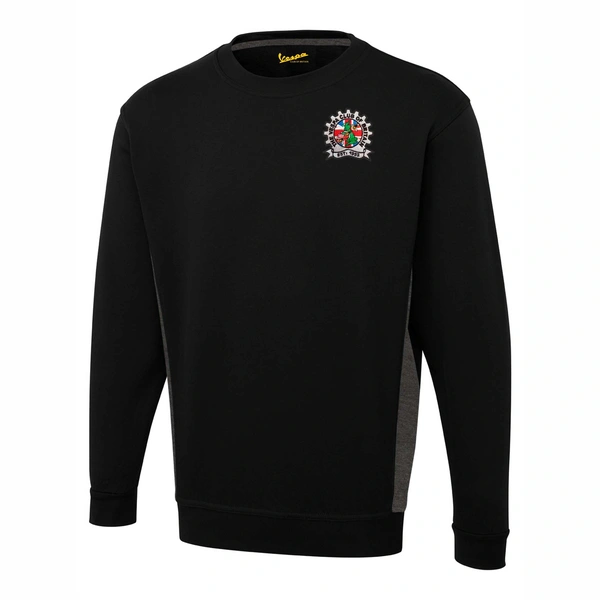  Vespa Two Tone Sweatshirt  -  Black & Charcoal