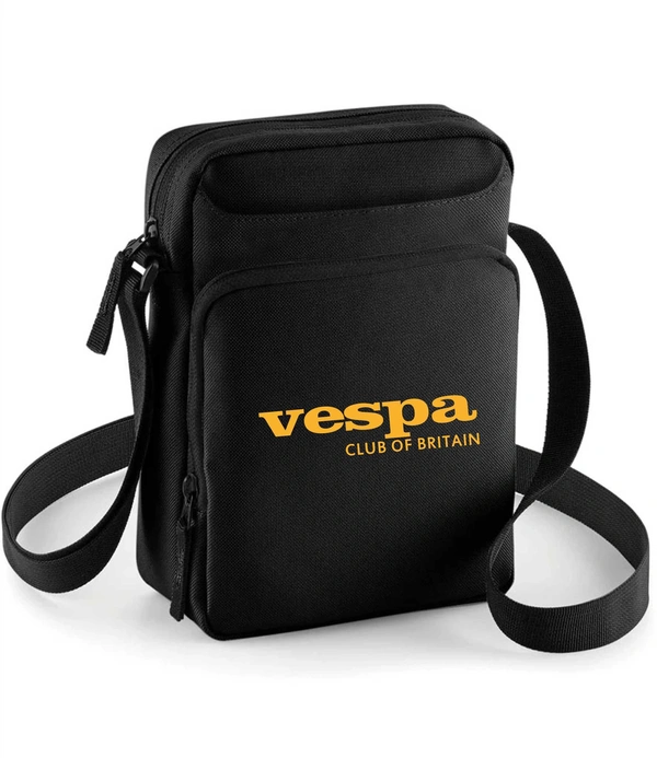  Across Body Bag  -  Retro Vespa Logo In Gold