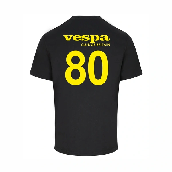  Vespa T - Shirt With 80 Retro Vespa Logo Back Print