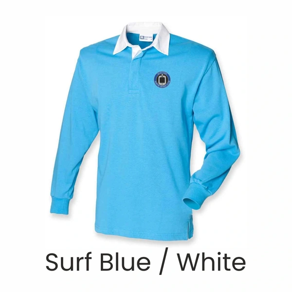  Sa7 Rugby Shirt  -  Surf Blue And White