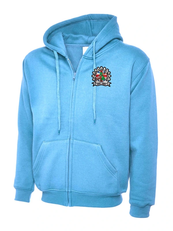  Vespa Club Of Britain  -  Sky Blue Zip Up Hoodie