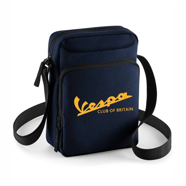  Across Body Bag Navy  -  Italic Vespa Logo In Gold