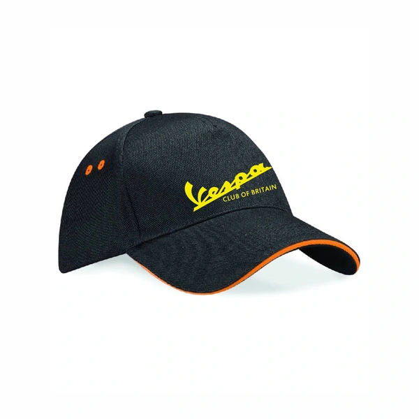  Black With Orange Cap  -  Contrast Colour