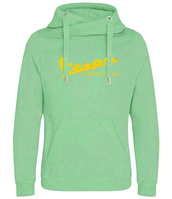  Luxury Cross Neck Hoodie Dusty Green