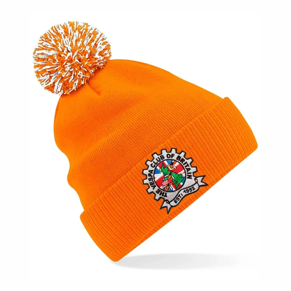  Vespa Bobble Hat  -  Orange & White